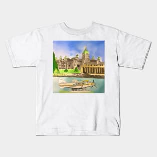 Parliament Building and the Inner Harbour, Victoria British Columbia Canada - WelshDesigns Kids T-Shirt